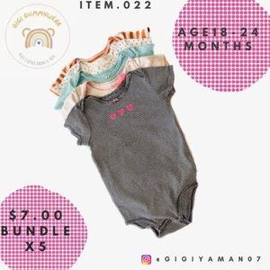 **GIGI GUMMYWEAR**Boundle x5 Carter’s baby bodysuits